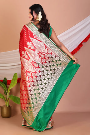 Red Blended Banarasi Saree - Keya Seth Exclusive