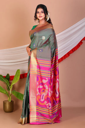 Green Blended Bangalore Silk Saree - Keya Seth Exclusive