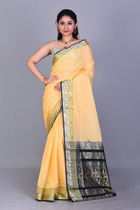 Beige Pattu Silk Saree with Blouse Piece - Keya Seth Exclusive