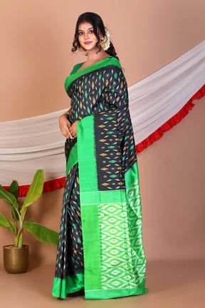 Black Pure Ikkat Saree - Keya Seth Exclusive