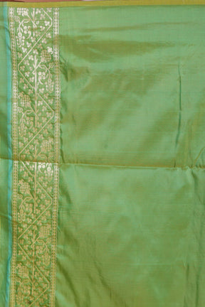 Green Blended Mashru Silk Saree - Keya Seth Exclusive