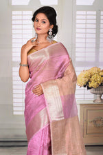 Load image into Gallery viewer, Purple Crushed Tissue Saree - Keya Seth Exclusive
