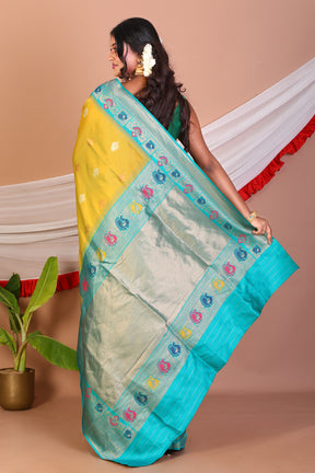 Olive Green Blended Tissue Saree - Keya Seth Exclusive