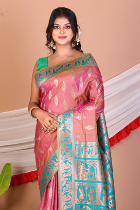 Dual Tone Purple Blended Baluchari Saree - Keya Seth Exclusive