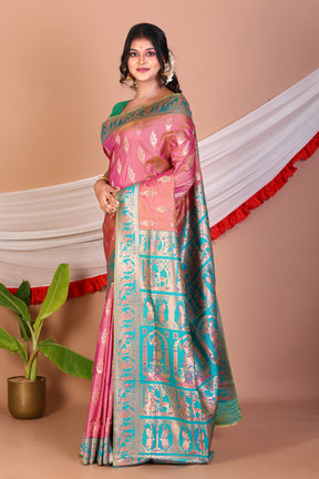 Dual Tone Purple Blended Baluchari Saree - Keya Seth Exclusive