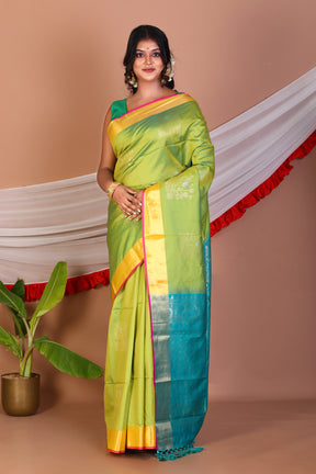 Green Blended Handloom Saree - Keya Seth Exclusive