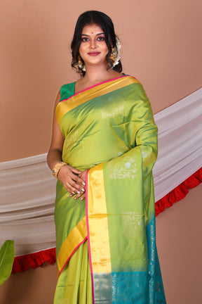 Green Blended Handloom Saree - Keya Seth Exclusive