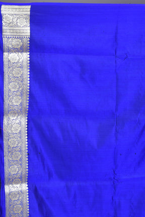 Royal Blue Banarasi Saree with Blouse Piece - Keya Seth Exclusive