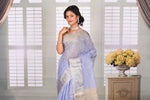Load image into Gallery viewer, Lavender Crushed Tissue Saree - Keya Seth Exclusive
