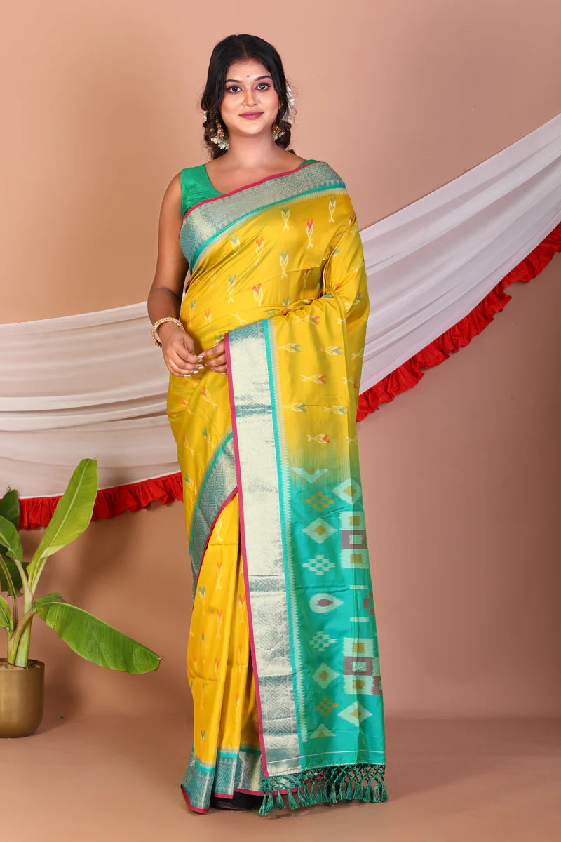 Green Blended Handloom Saree - Keya Seth Exclusive