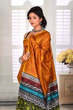 Load image into Gallery viewer, Yellow Printed Semi Silk Saree - Keya Seth Exclusive
