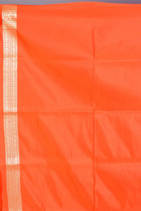 Orange Banarasi Saree with Blouse Piece - Keya Seth Exclusive