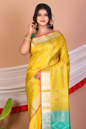 Green Blended Handloom Ikkat Silk Saree - Keya Seth Exclusive