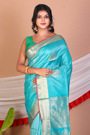 Blue Blended Handloom Saree - Keya Seth Exclusive