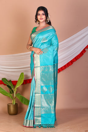 Blue Blended Handloom Saree - Keya Seth Exclusive