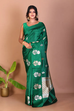 Green Pure Katan Saree - Keya Seth Exclusive