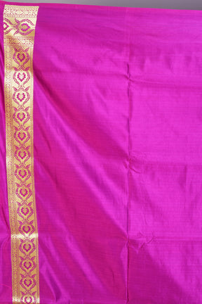 Magenta Patli Pallu Banarasi Saree with Blouse Piece - Keya Seth Exclusive