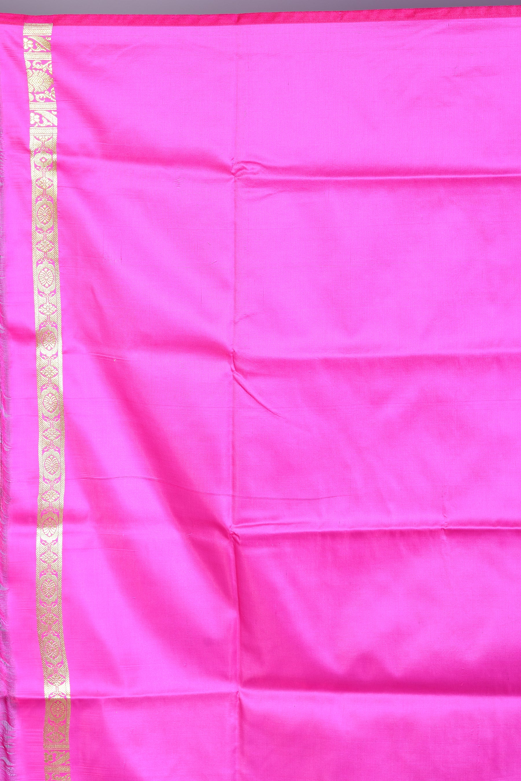 Hot Pink Half & Half Banarasi Saree with Blouse Piece - Keya Seth Exclusive