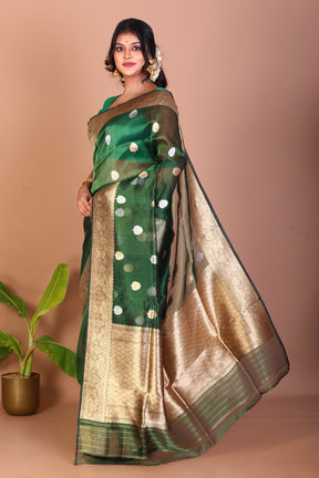 Green Pure Tissue Saree - Keya Seth Exclusive
