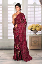 Load image into Gallery viewer, Gorgeous Maroon Semi Silk Saree - Keya Seth Exclusive
