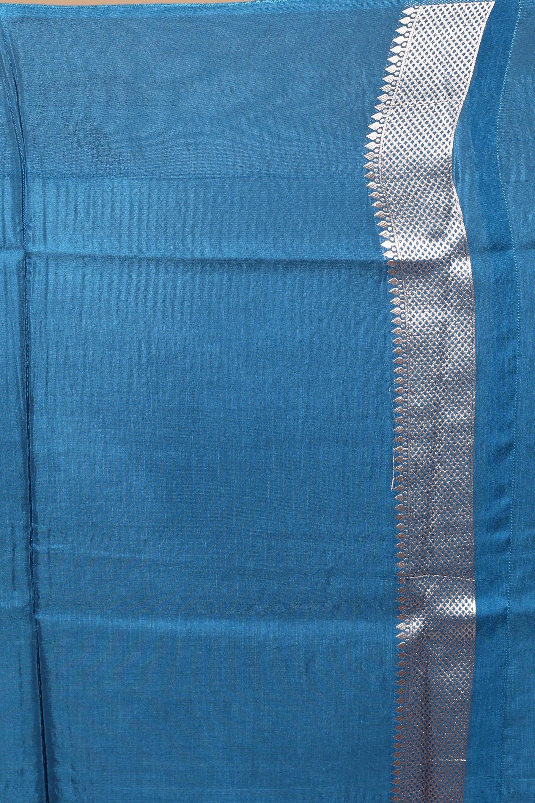 Blue Blended Blended Silk Saree