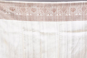 Off-white Pure Raw Saree with Blouse Piece - Keya Seth Exclusive