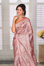 Load image into Gallery viewer, Light Peach Crushed Tissue Saree - Keya Seth Exclusive
