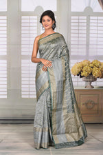 Load image into Gallery viewer, Deep Green Crushed Tissue Saree - Keya Seth Exclusive
