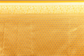 Yellow Blended Blended Silk Saree
