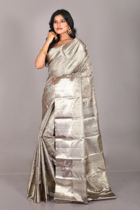 Silver Pure Tissue Kanjivaram Saree - Keya Seth Exclusive