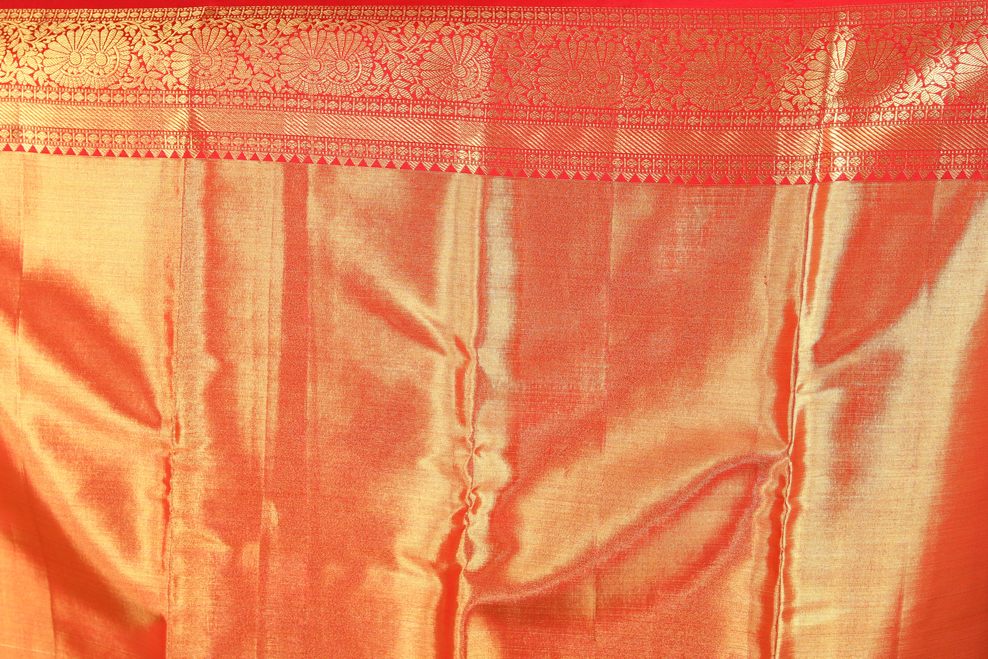 Red Pure Tissue Kanjivaram Saree - Keya Seth Exclusive