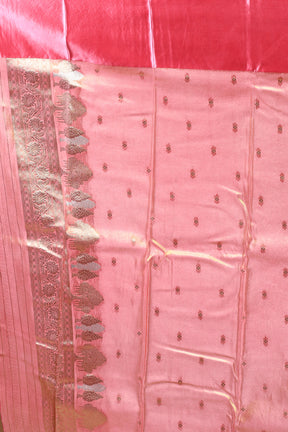 Pink Tissue Tissue Saree
