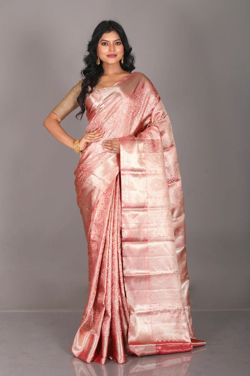 Pink Pure Tissue Kanjivaram Saree - Keya Seth Exclusive