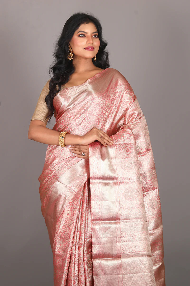 Pink Pure Tissue Kanjivaram Saree - Keya Seth Exclusive