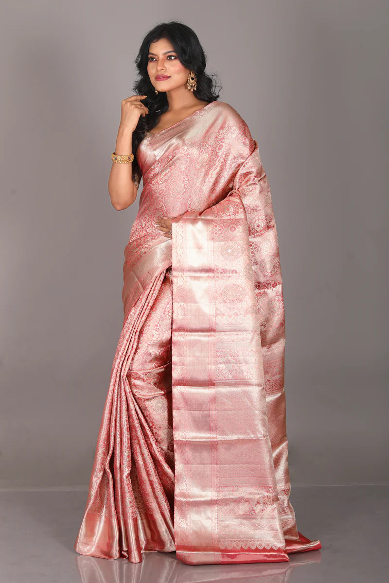 Pink Pure Tissue Kanjivaram Saree - Keya Seth Exclusive
