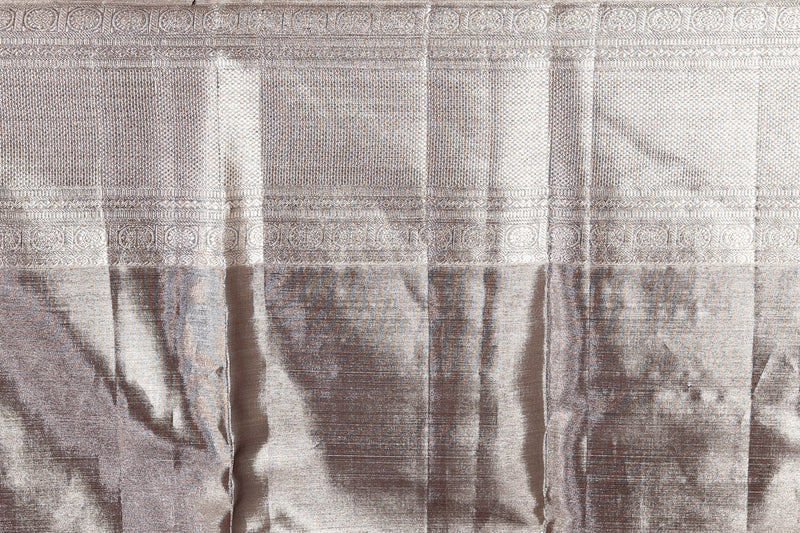 Silver Pure Tissue Kanjivaram Saree - Keya Seth Exclusive