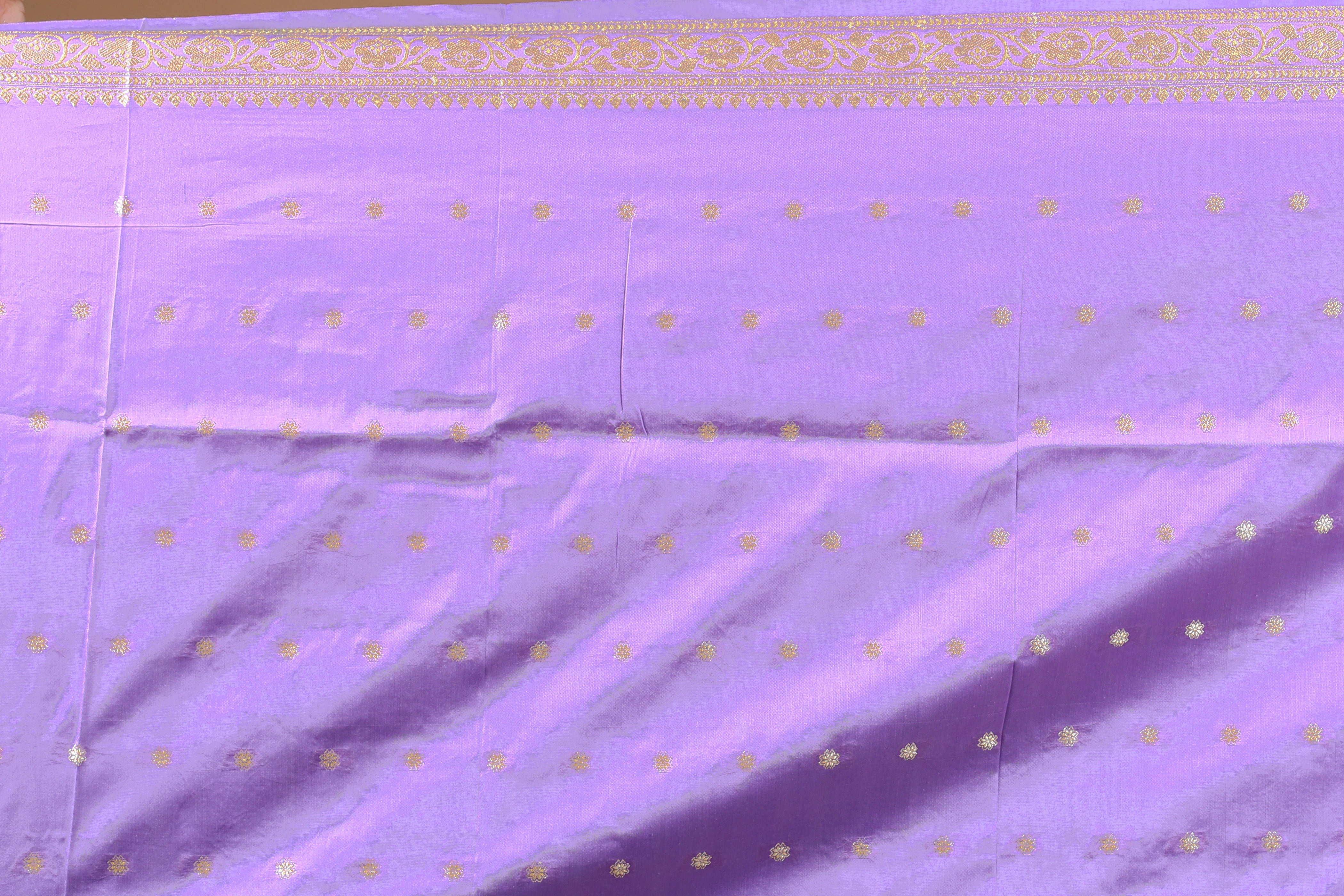 Mauve Katan Semi Katan Saree