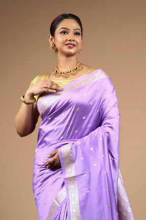 Mauve Katan Semi Katan Saree