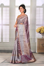 Load image into Gallery viewer, Onion Pink Crushed Tissue Saree - Keya Seth Exclusive
