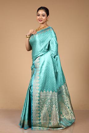 Green Blended Mashru Saree