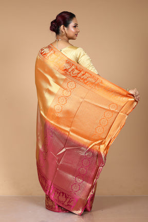 Orange Tissue Saree