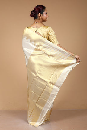 Cream Tissue Saree