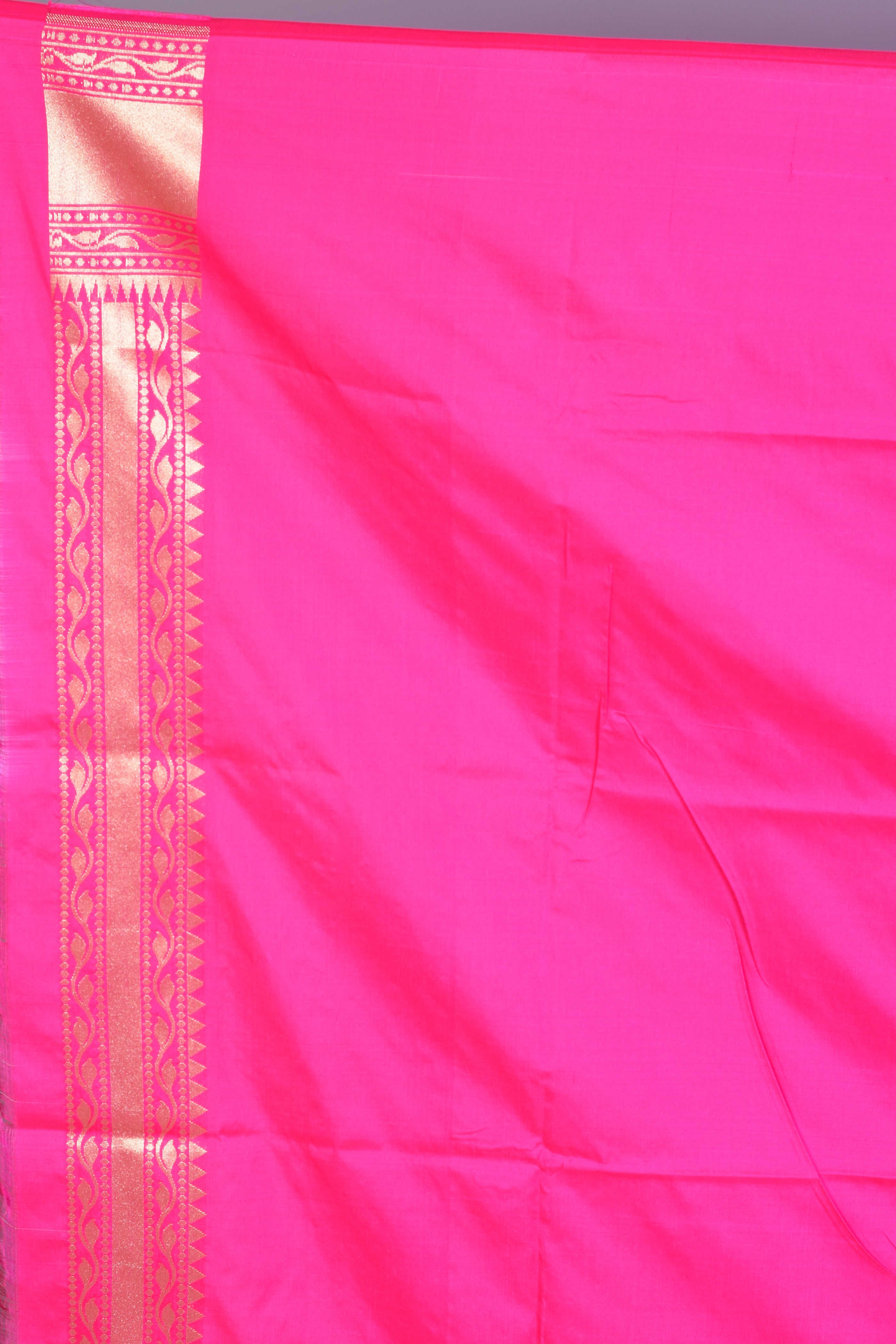 Hot Pink Uppada Silk Saree with Floral Buttas - Keya Seth Exclusive