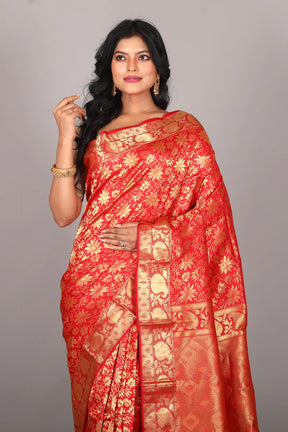 Red Pure Kanjivaram Saree - Keya Seth Exclusive