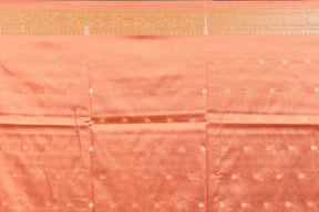 Peach Katan Semi Katan Saree