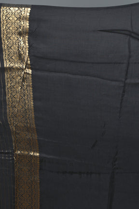 Black Blended Silk Saree
