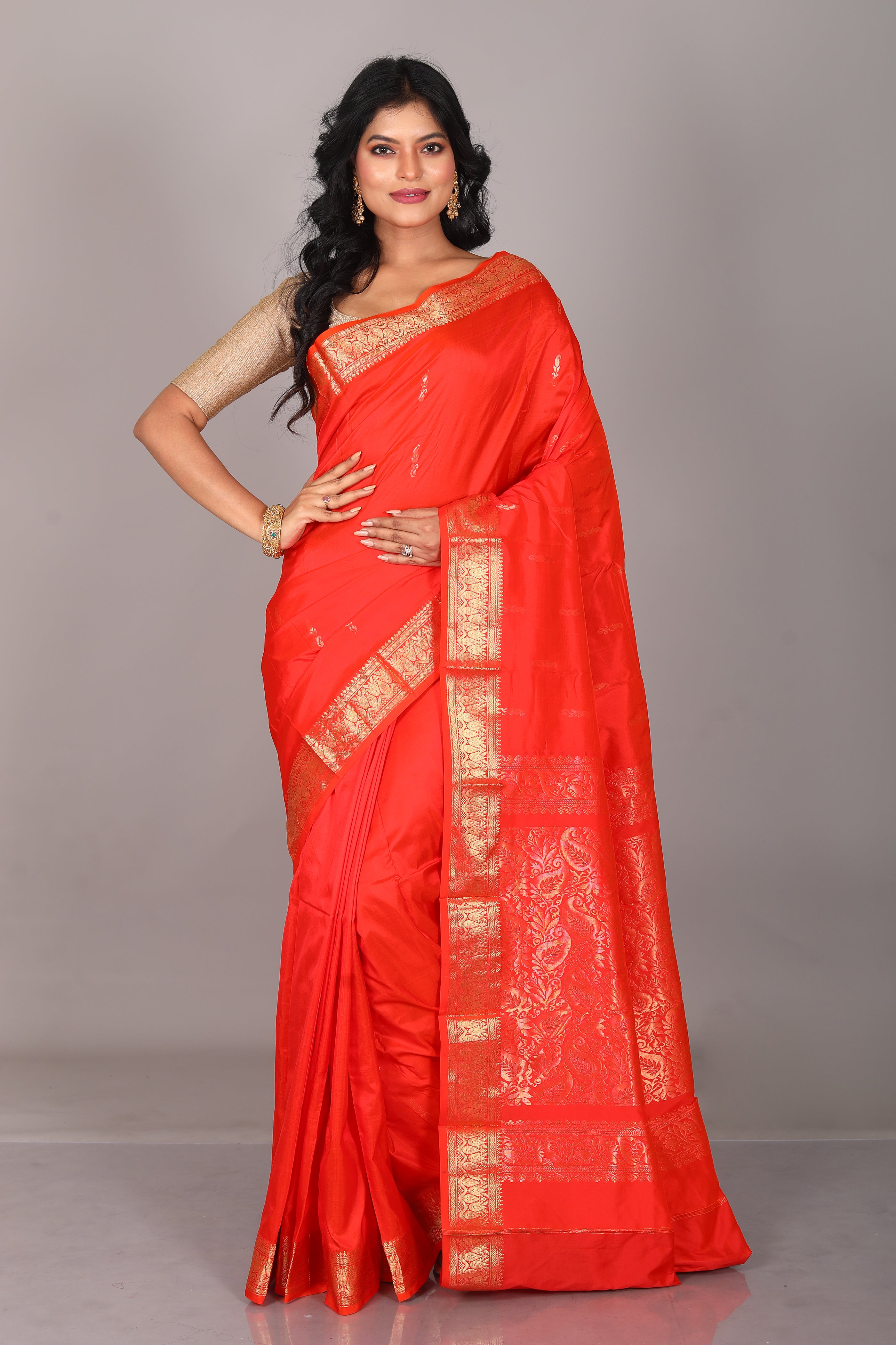 Red Blended Kanjivaram Silk Saree - Keya Seth Exclusive