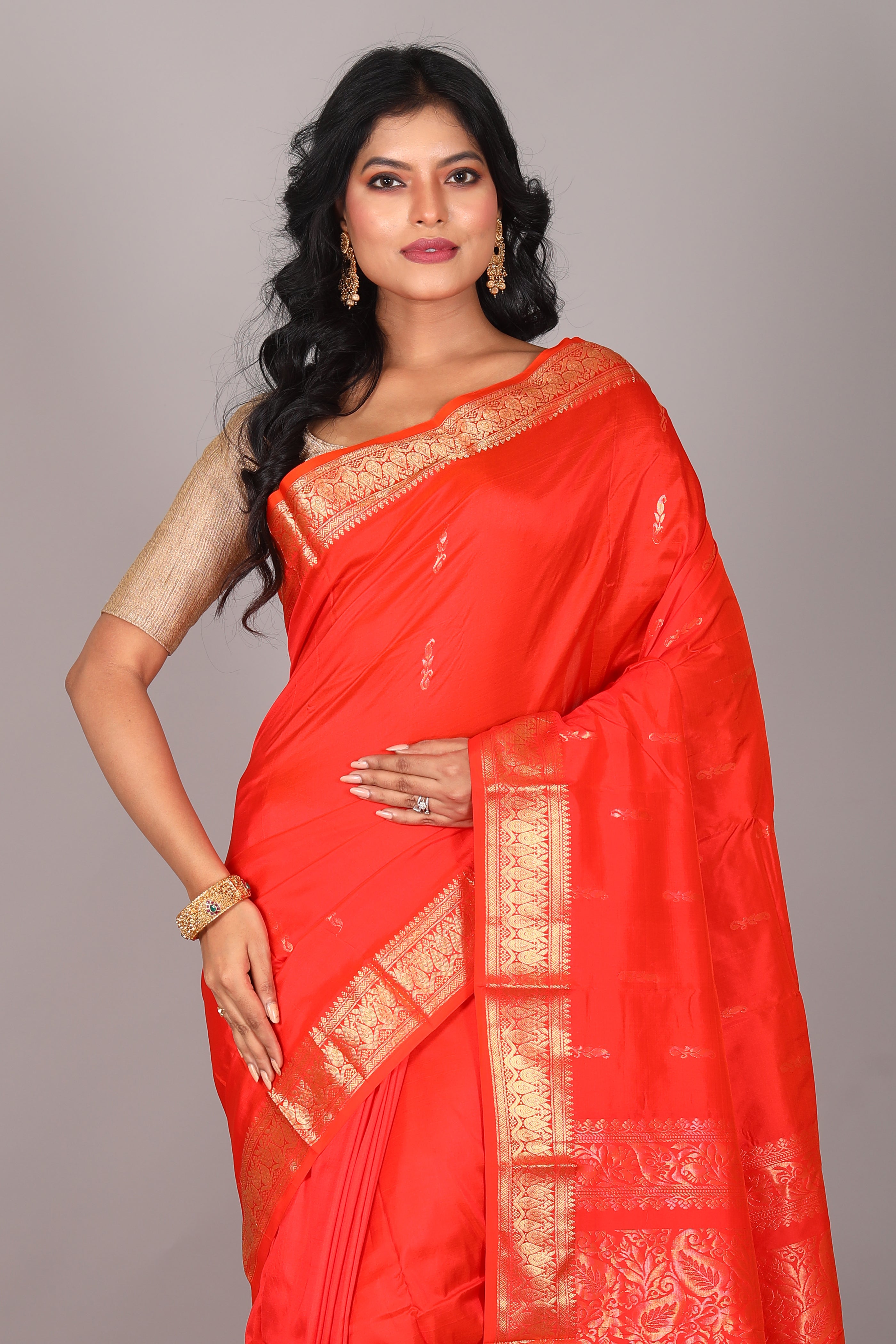 Red Blended Kanjivaram Silk Saree - Keya Seth Exclusive