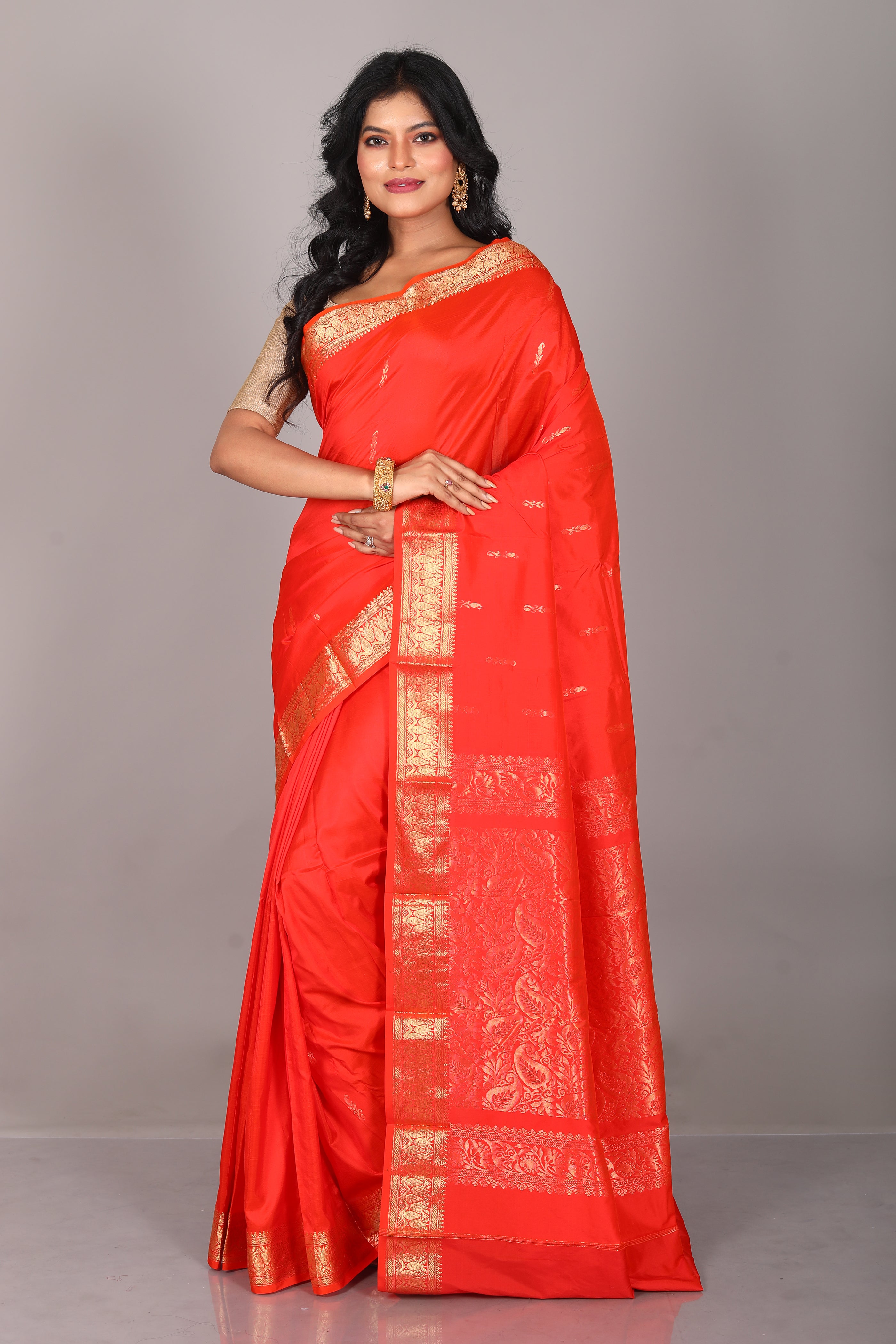 Red Blended Kanjivaram Silk Saree - Keya Seth Exclusive