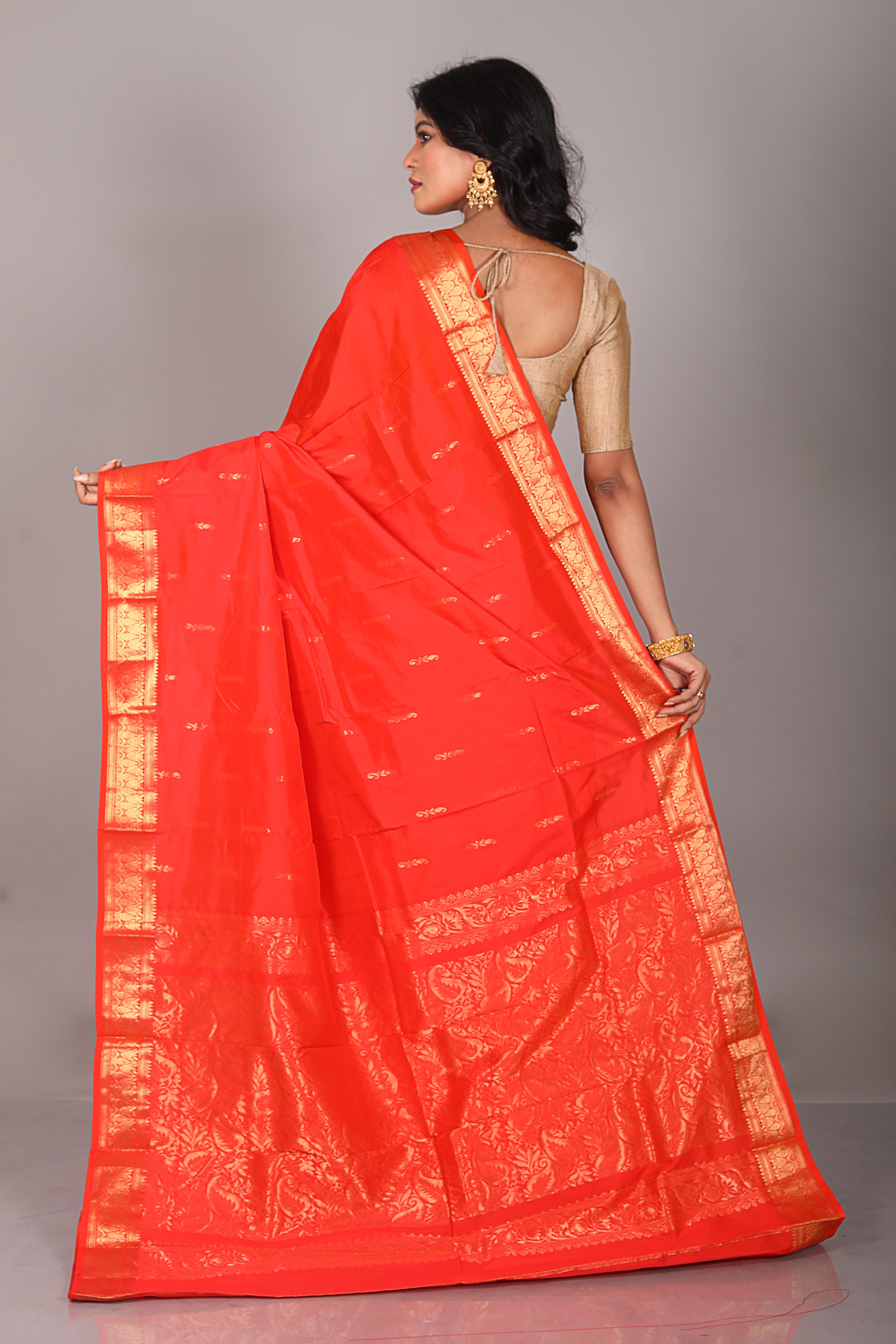 Red Blended Kanjivaram Silk Saree - Keya Seth Exclusive